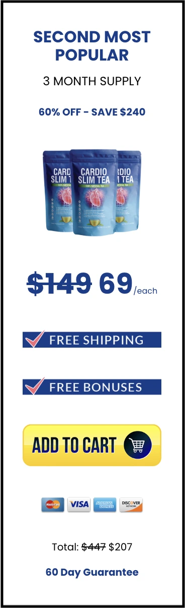 Cardio Slim Tea three bottles order